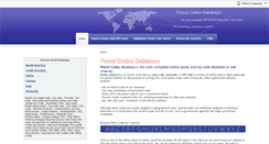 Desktop Screenshot of postalcodesdb.com