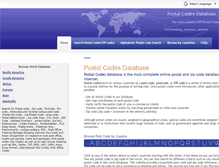 Tablet Screenshot of postalcodesdb.com